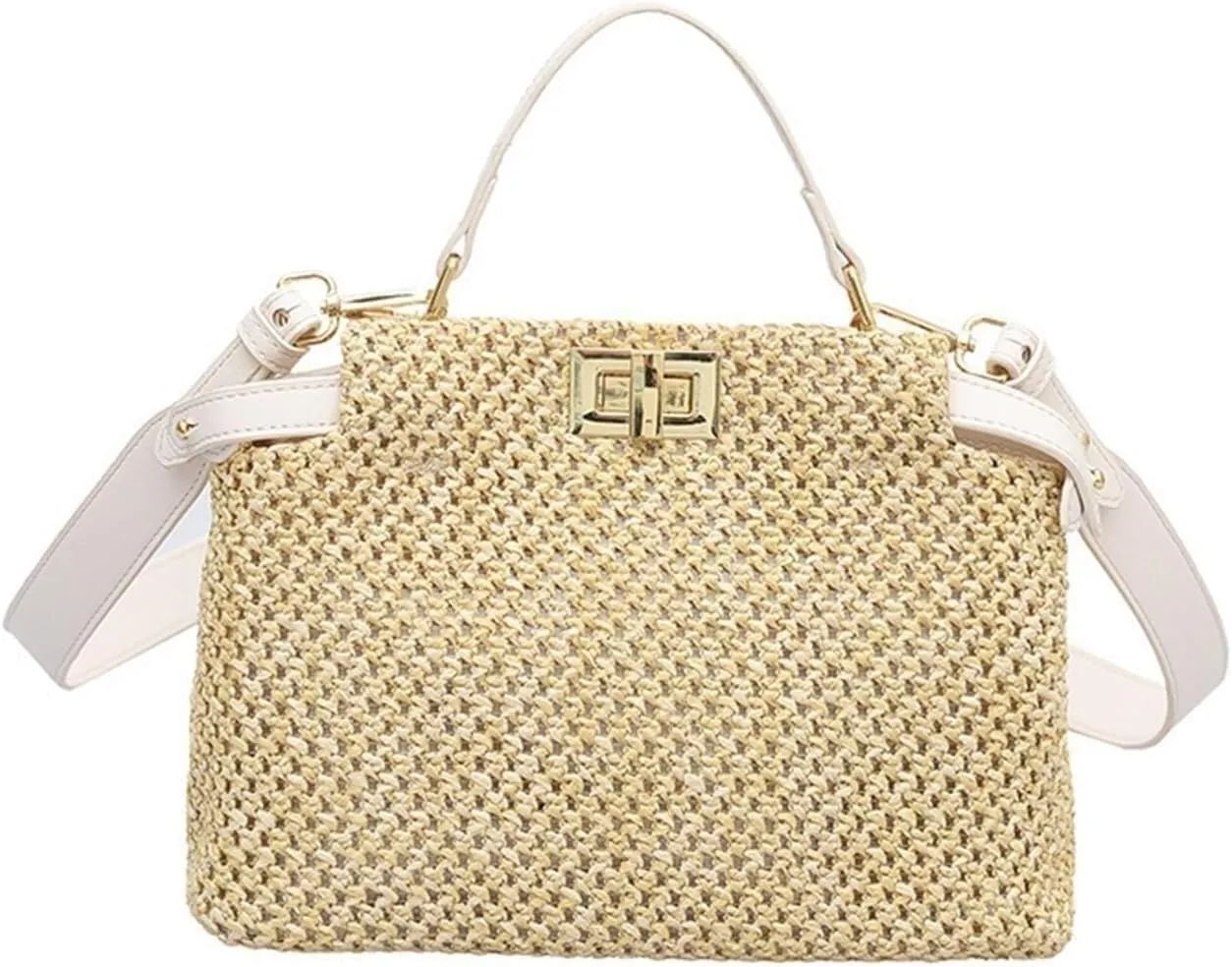 Straw Purses for Women 2024 Beach Bag for Women Small Tote Bag Straw Shoulder Bag Chic Handbag Satchel Crossbody Bag Purses