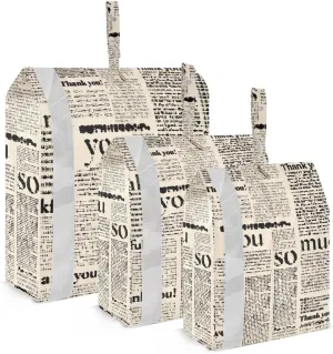 Thanks Newspaper Packing Cubes Set of 3, Lightweight Travel Luggage Organizers Foldable Bags for Easy Packing and Organization