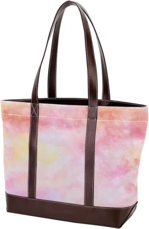 Tie Dyeing Art-169 Tote Bags Durable Leather Canvas Purses and Handbags for Women Top Handle Shoulder Satchel Hobo Bags