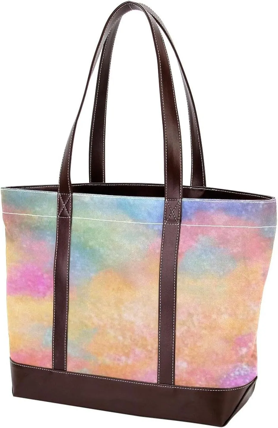 Tie Dyeing Art-181 Tote Bags Durable Leather Canvas Purses and Handbags for Women Top Handle Shoulder Satchel Hobo Bags