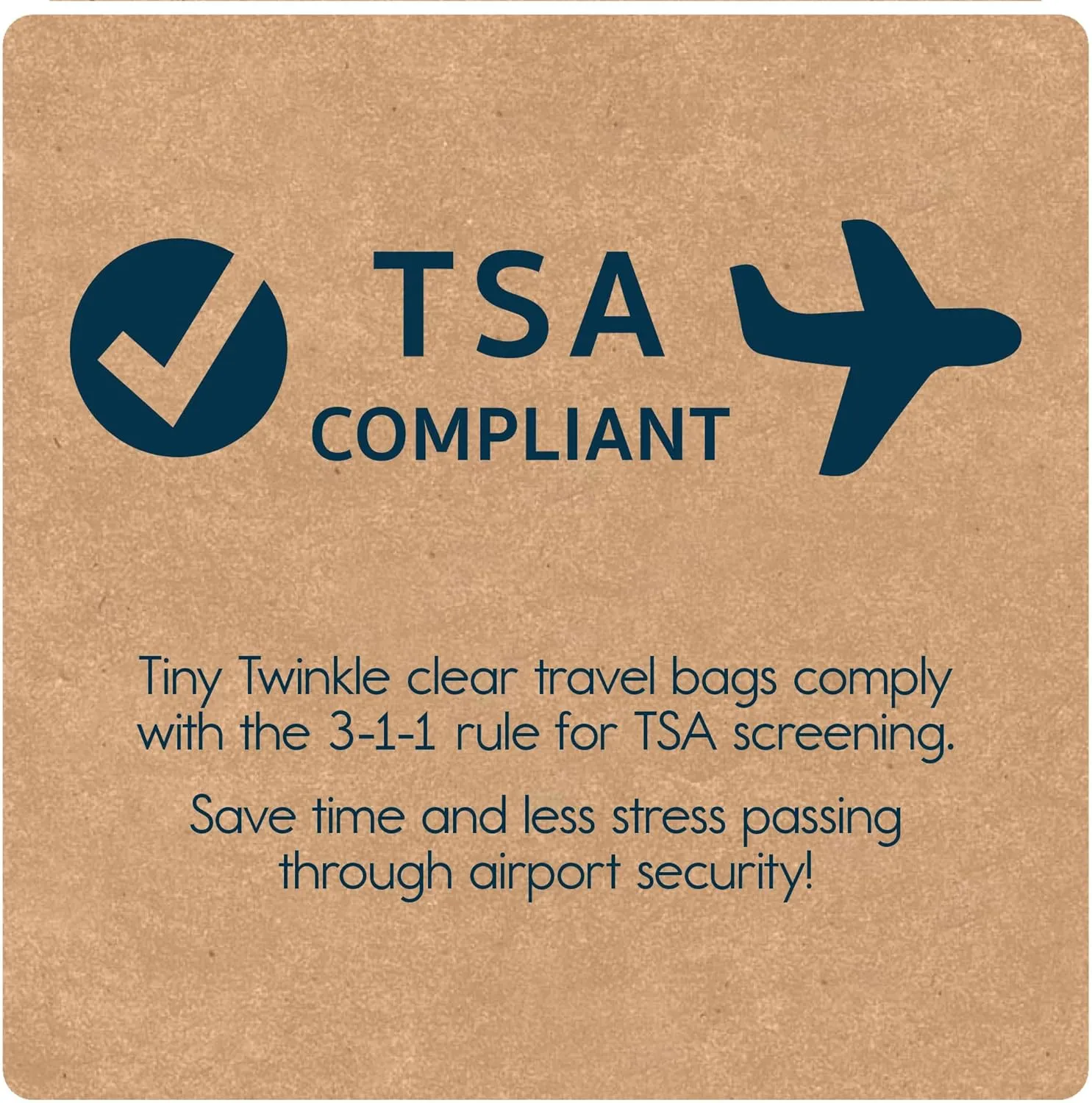 Tiny Twinkle Mess-proof Travel Bags, Airline Compliant, Zipper Closure, Clear Front Pouch, Diaper Bag Packing, Toiletry or Cosmetics Organizer 2 Pack Set (Boho Rainbow)