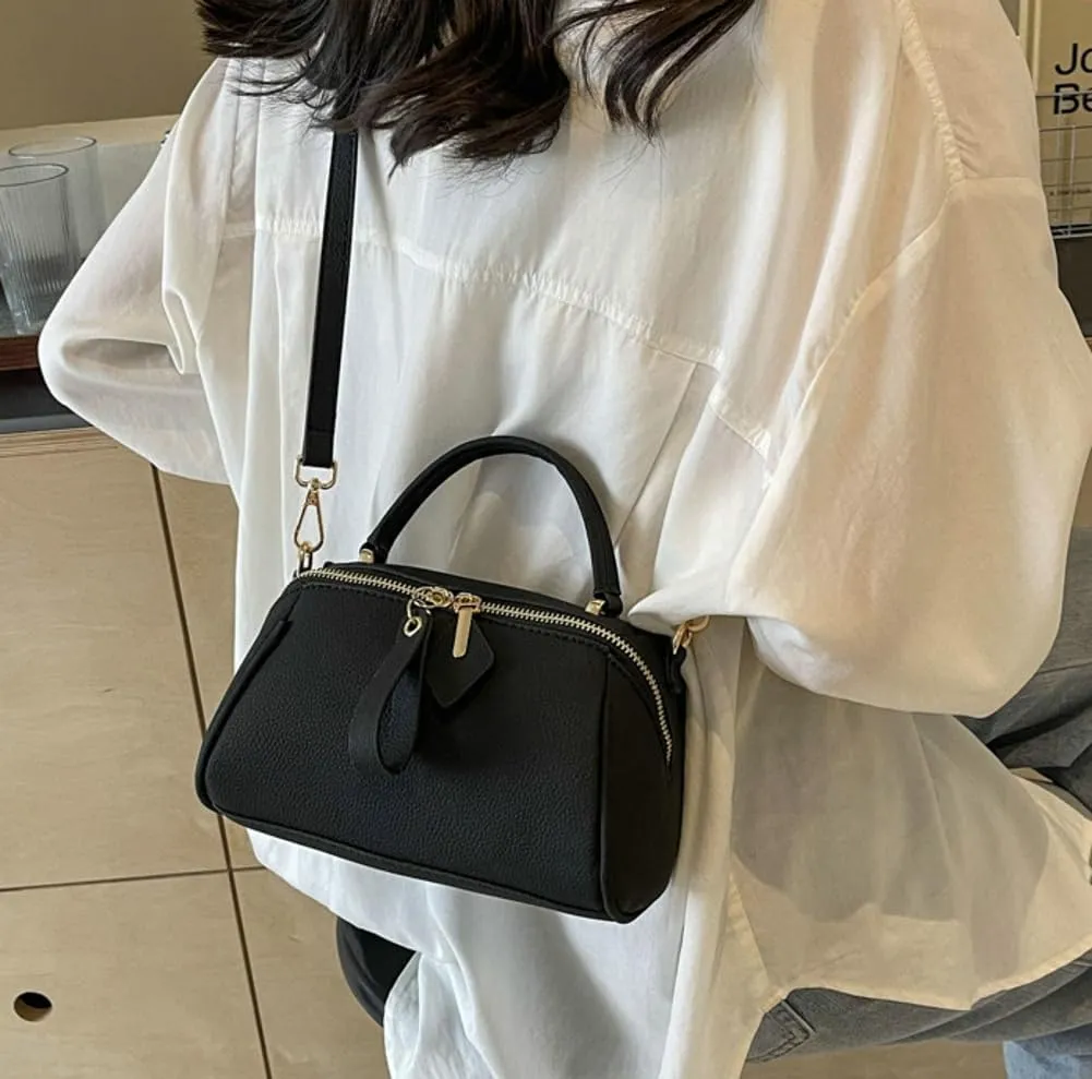 Tote Bag for Women Retro Vegan Leather Crossbody Bags Classic Clutch Shoulder HandBags Purses with Zipper Closure
