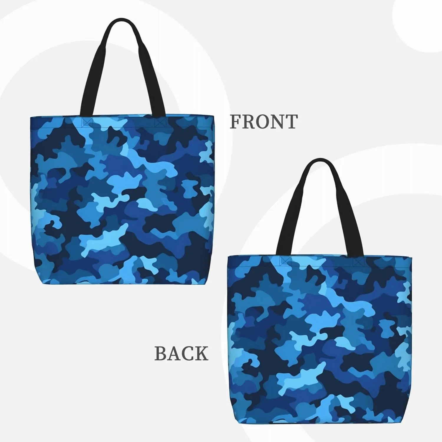 Tote Bag for Women Reusable Grocery Bags Boho Elephant Tote Bag with Inner Pocket Travel Tote for Shopping