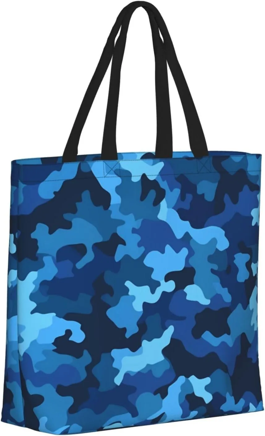 Tote Bag for Women Reusable Grocery Bags Boho Elephant Tote Bag with Inner Pocket Travel Tote for Shopping