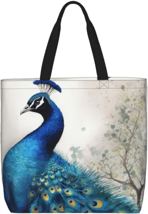 Tote Bag for Women Reusable Grocery Bags Boho Elephant Tote Bag with Inner Pocket Travel Tote for Shopping