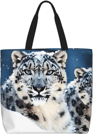 Tote Bag for Women Reusable Grocery Bags Boho Elephant Tote Bag with Inner Pocket Travel Tote for Shopping
