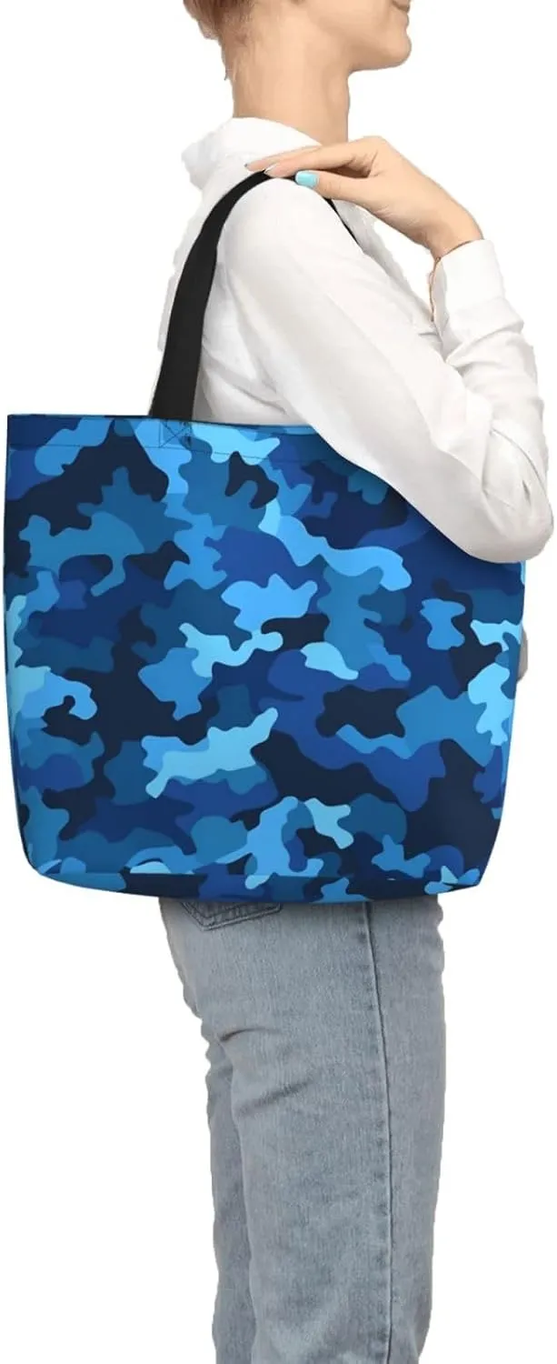 Tote Bag for Women Reusable Grocery Bags Boho Elephant Tote Bag with Inner Pocket Travel Tote for Shopping