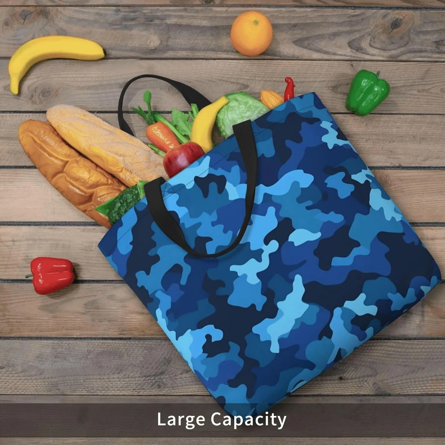 Tote Bag for Women Reusable Grocery Bags Boho Elephant Tote Bag with Inner Pocket Travel Tote for Shopping