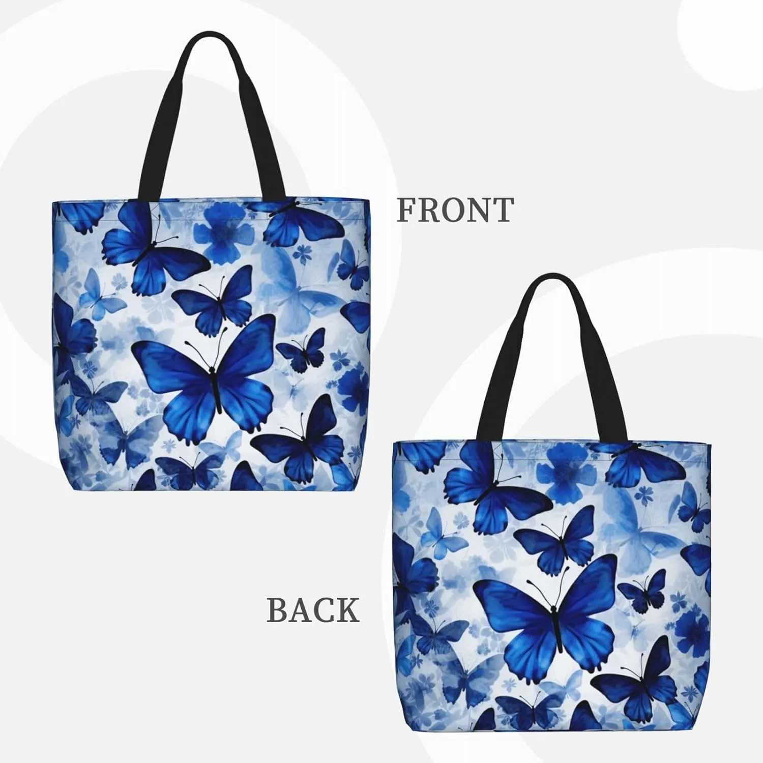 Tote Bag for Women Reusable Grocery Bags Boho Elephant Tote Bag with Inner Pocket Travel Tote for Shopping
