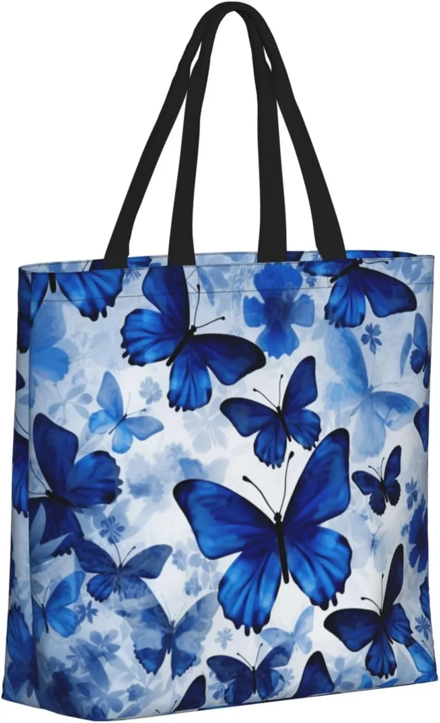 Tote Bag for Women Reusable Grocery Bags Boho Elephant Tote Bag with Inner Pocket Travel Tote for Shopping