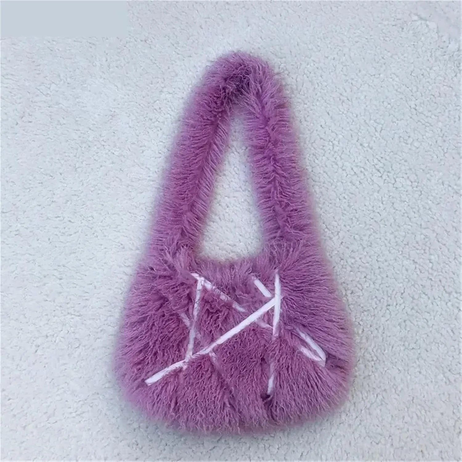 Tote Bag Messenger Bags Women Furry Crossbody Bags Handbags Fluffy Shoulder Bag For Women