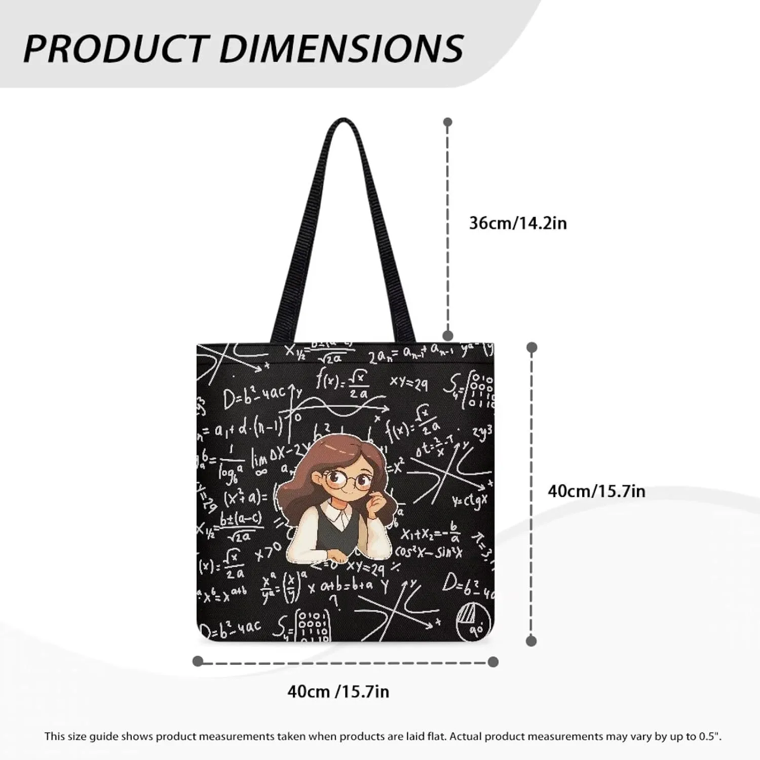Tote Bag with Unique Patterns Reusable Handbag for Shopping School Sports Beach Food carrying and Gifts
