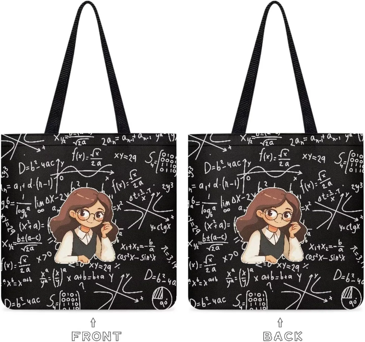 Tote Bag with Unique Patterns Reusable Handbag for Shopping School Sports Beach Food carrying and Gifts