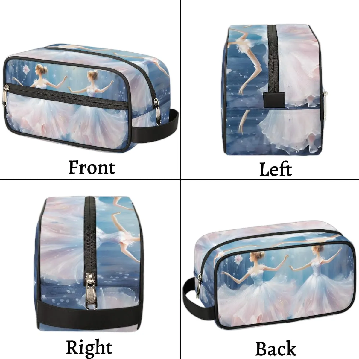 Travel Toiletry Bag for Women Men Ballet Flowers Hanging Cosmetic Bag Waterproof Makeup Bag for Shaving Makeup Toothbrush & Travel Essentials