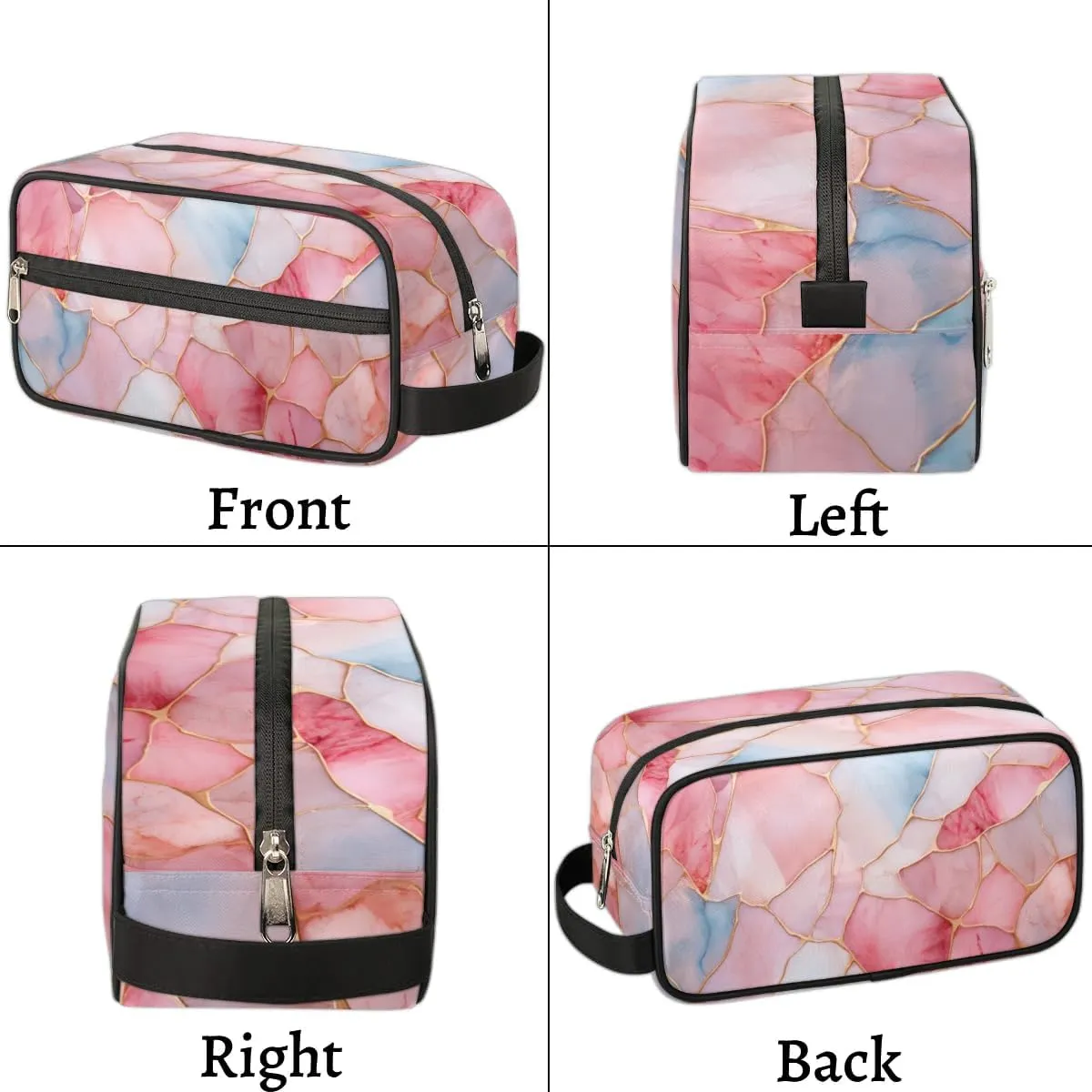 Travel Toiletry Bag for Women Men Beautiful Marble Texture Hanging Cosmetic Bag Waterproof Makeup Bag for Shaving Makeup Toothbrush & Travel Essentials