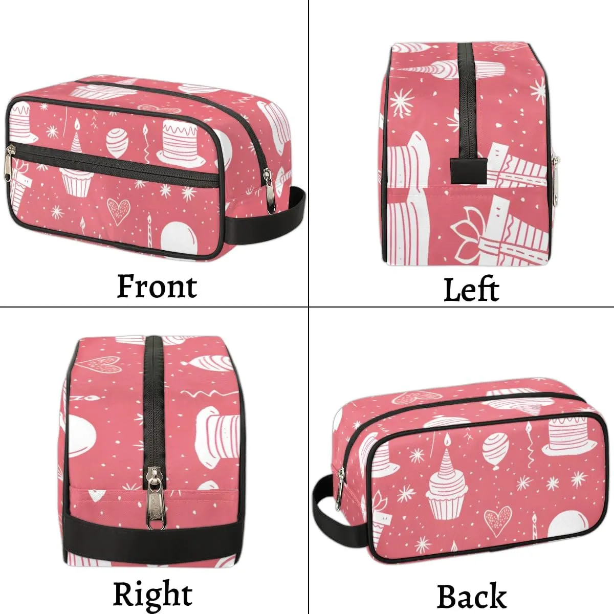Travel Toiletry Bag for Women Men Birthday Theme Hanging Cosmetic Bag Waterproof Makeup Bag for Shaving Makeup Toothbrush & Travel Essentials