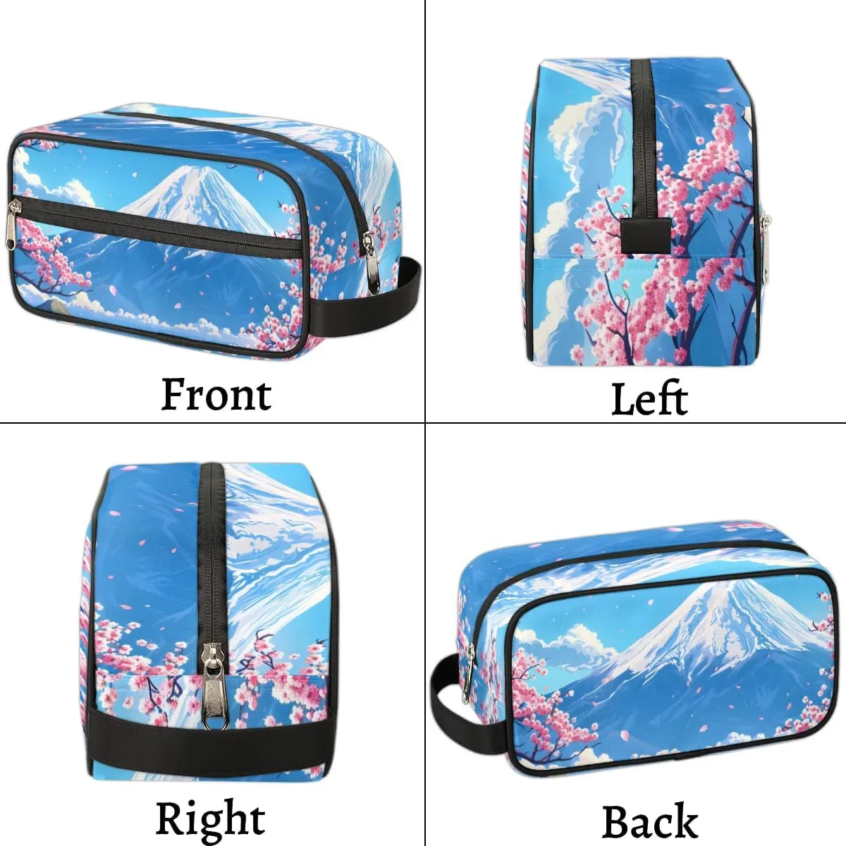 Travel Toiletry Bag for Women Men Flower Snow Mountain Hanging Cosmetic Bag Waterproof Makeup Bag for Shaving Makeup Toothbrush & Travel Essentials