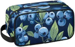 Travel Toiletry Bag for Women Men Fruit Blueberries Print Hanging Cosmetic Bag Waterproof Makeup Bag for Shaving Makeup Toothbrush & Travel Essentials