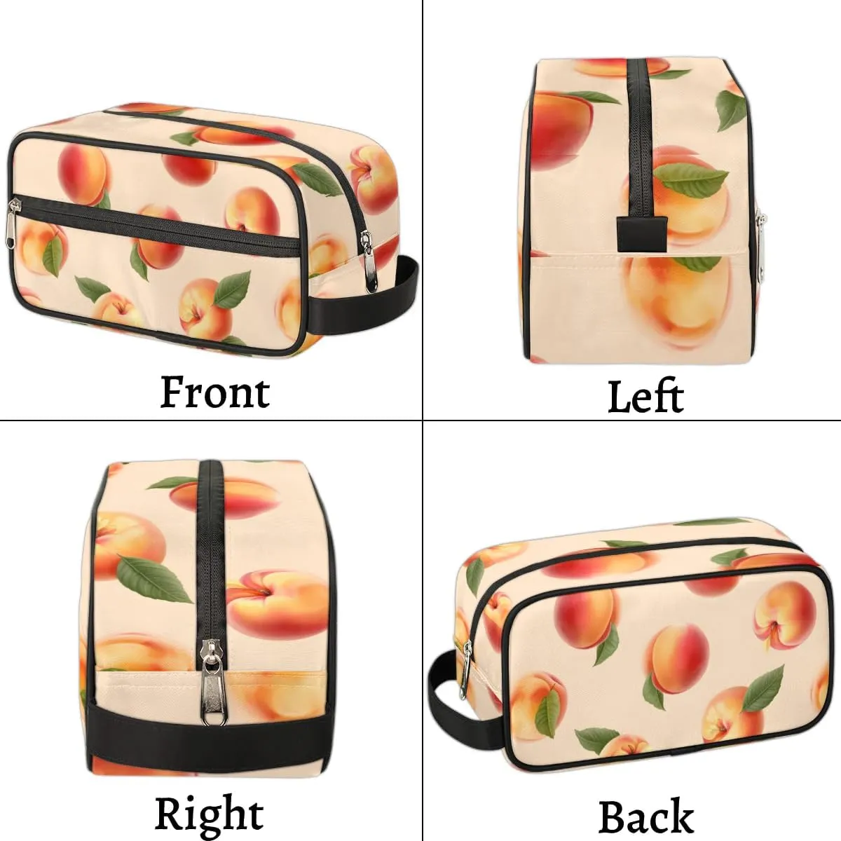 Travel Toiletry Bag for Women Men Peaches Hanging Cosmetic Bag Waterproof Makeup Bag for Shaving Makeup Toothbrush & Travel Essentials