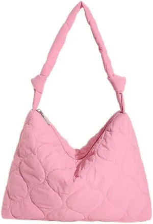Trendy Puffy Bag Crossbody for Women Puffer Tote Puffer Quilted Hobo Shoulder Top-Handle Bags