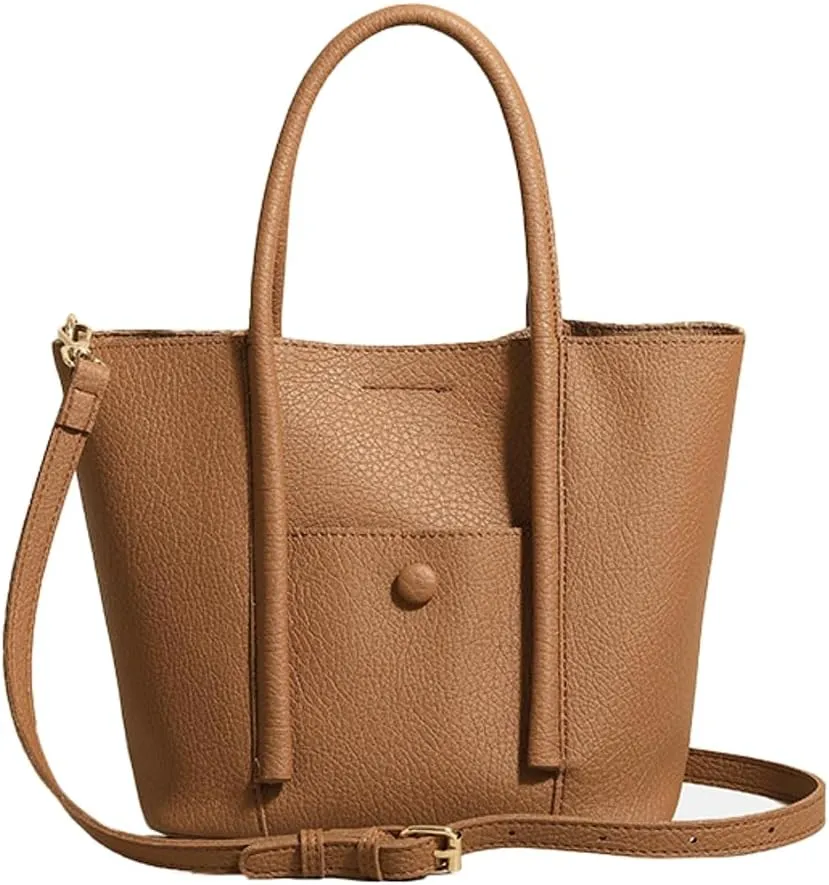 Trendy Tote Bag Women 2025 Large Vegan Shoulder Crossbody Bags Satchel Top Handle Purses Classic Bucket Handbags