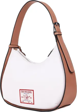 True Religion Hobo, Women's Shoulder Bag with Contrast Trim and Horseshoe Pocket Design
