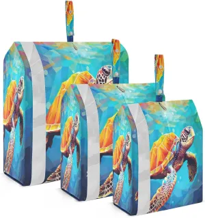 Turtle Sea Watercolor Compression Packing Cubes Large Travel Packing Cubes Luggage Organizers for Suitcases Travel Bag for Travel Accessories and Essentials