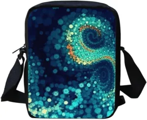 Uskorhein Boho Hawaii Butterfly Cow Small Soft Pebbled Real Leather Crossbody Handbags Purses Zip Premium Sling Crossover