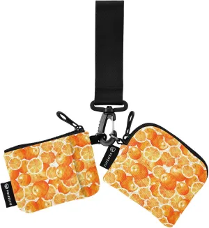 Vibrant Oranges Wristlet Wallets for Women, Mini Coin Purse Portable Keychain Wallets for Women