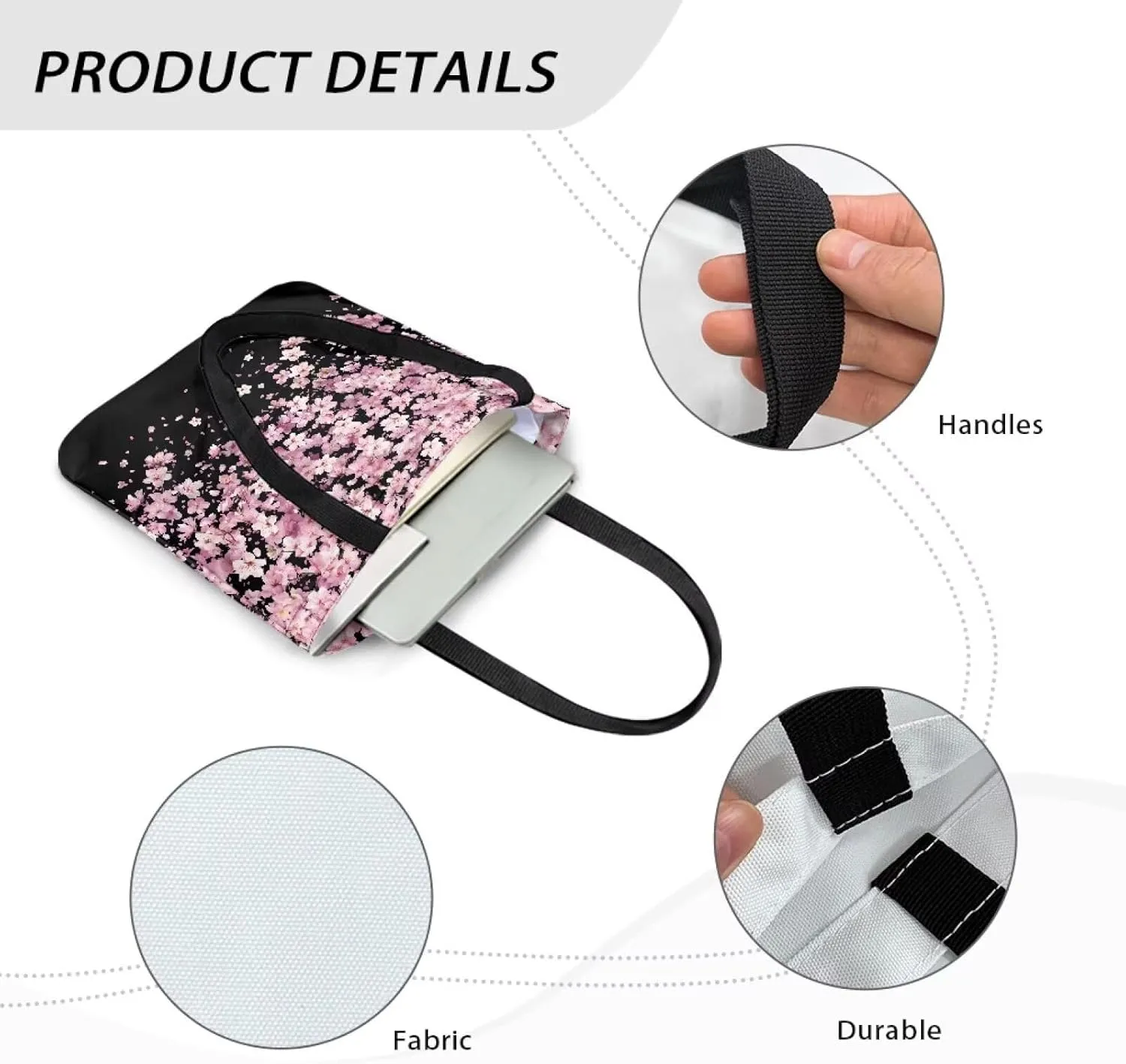 Vibrant Pattern Tote Bag for WomenReusable Handbag for Shopping School Sports
