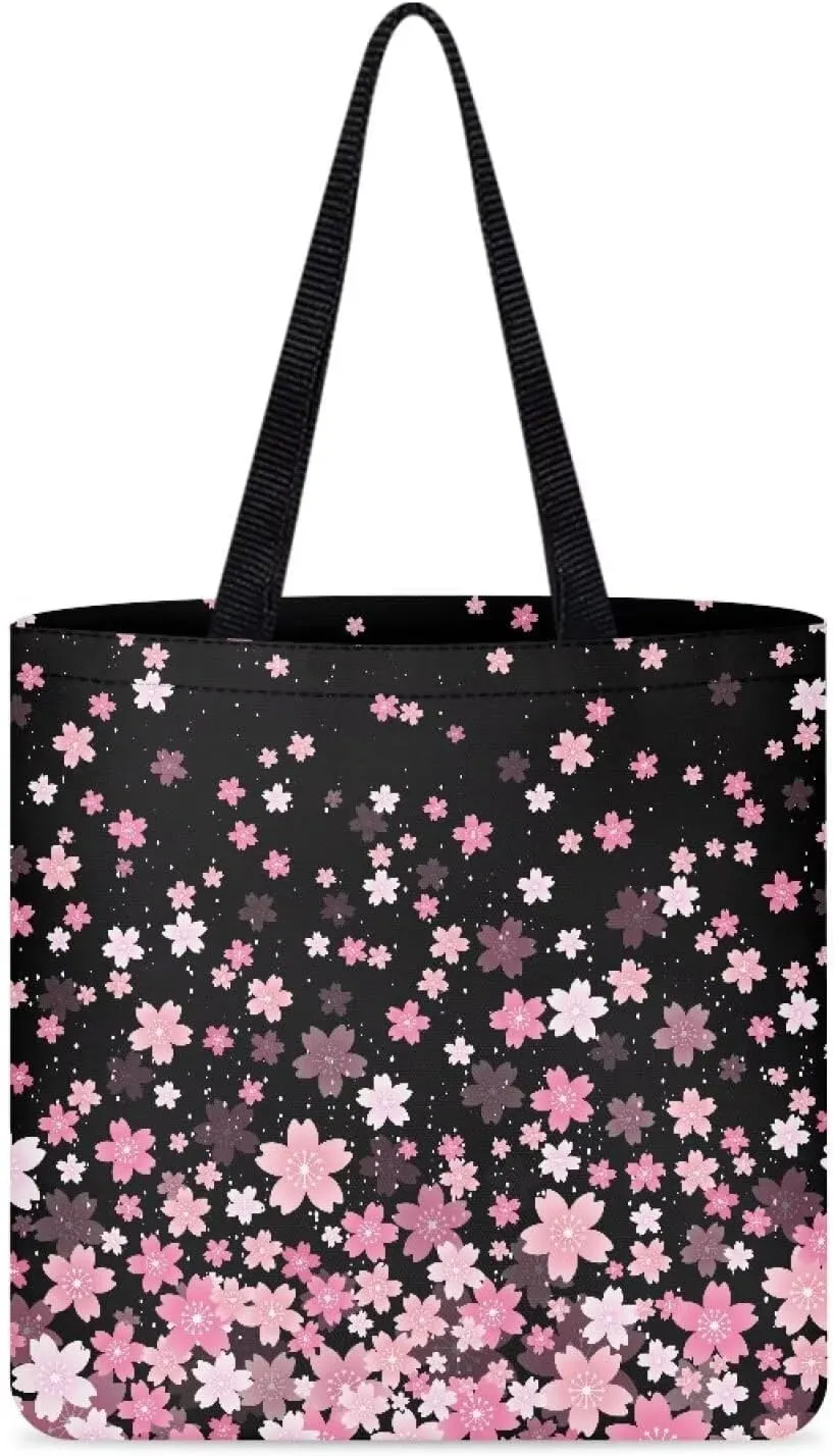 Vibrant Pattern Tote Bag for WomenReusable Handbag for Shopping School Sports