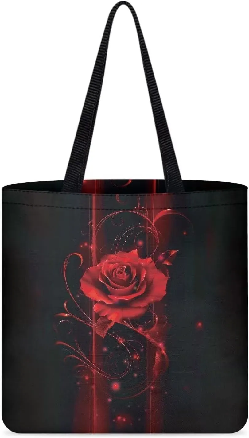 Vibrant Pattern Tote Bag for WomenReusable Handbag for Shopping School Sports