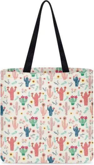 Vibrant Pattern Tote Bag for WomenReusable Handbag for Shopping School Sports