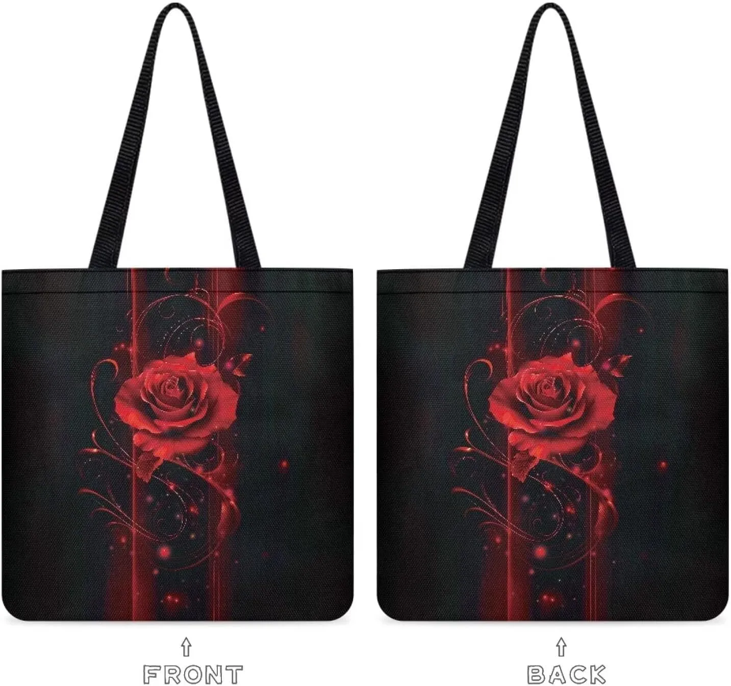 Vibrant Pattern Tote Bag for WomenReusable Handbag for Shopping School Sports