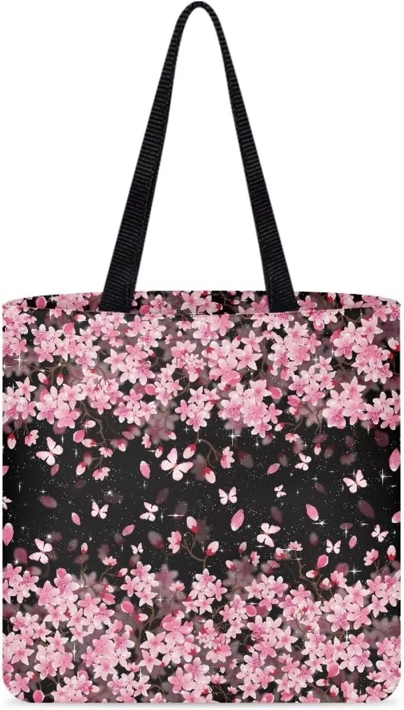 Vibrant Pattern Tote Bag for WomenReusable Handbag for Shopping School Sports