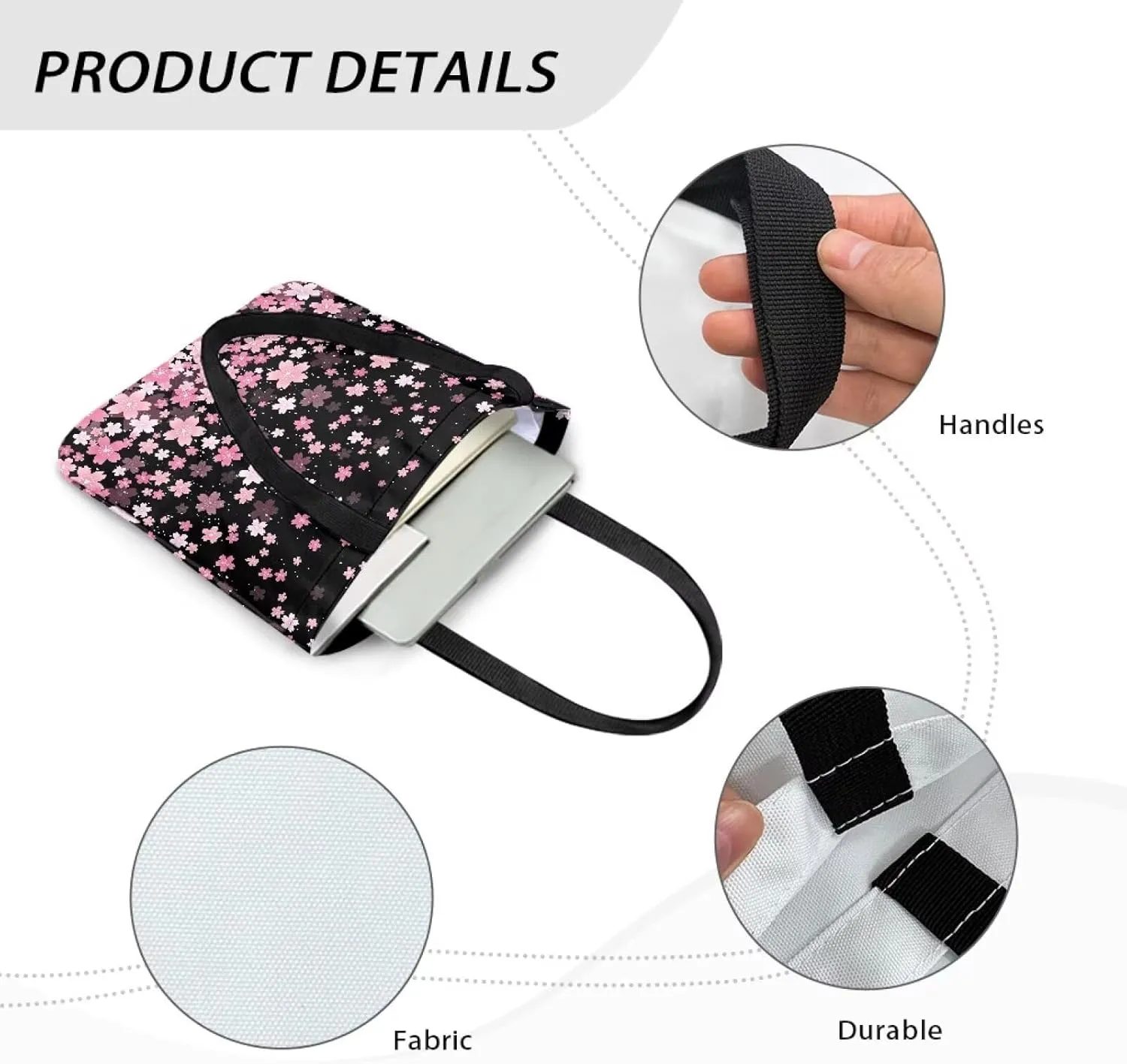 Vibrant Pattern Tote Bag for WomenReusable Handbag for Shopping School Sports