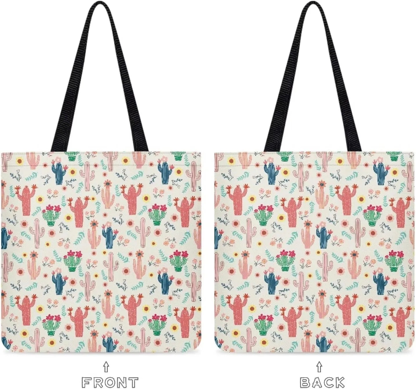 Vibrant Pattern Tote Bag for WomenReusable Handbag for Shopping School Sports