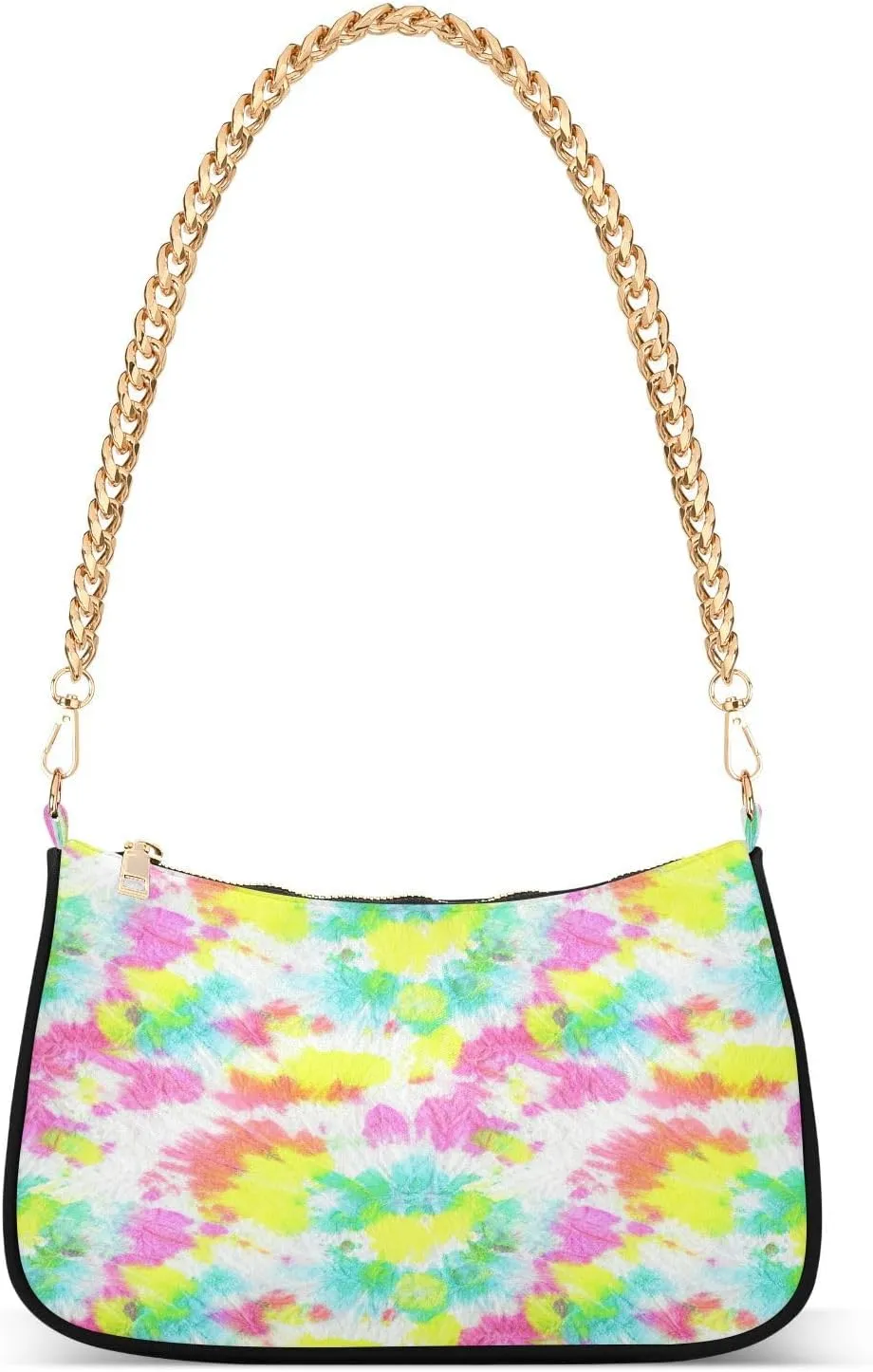 Vibrant Tie Dye Swirls Pastel Colors Women Bag, Crossbody Bag