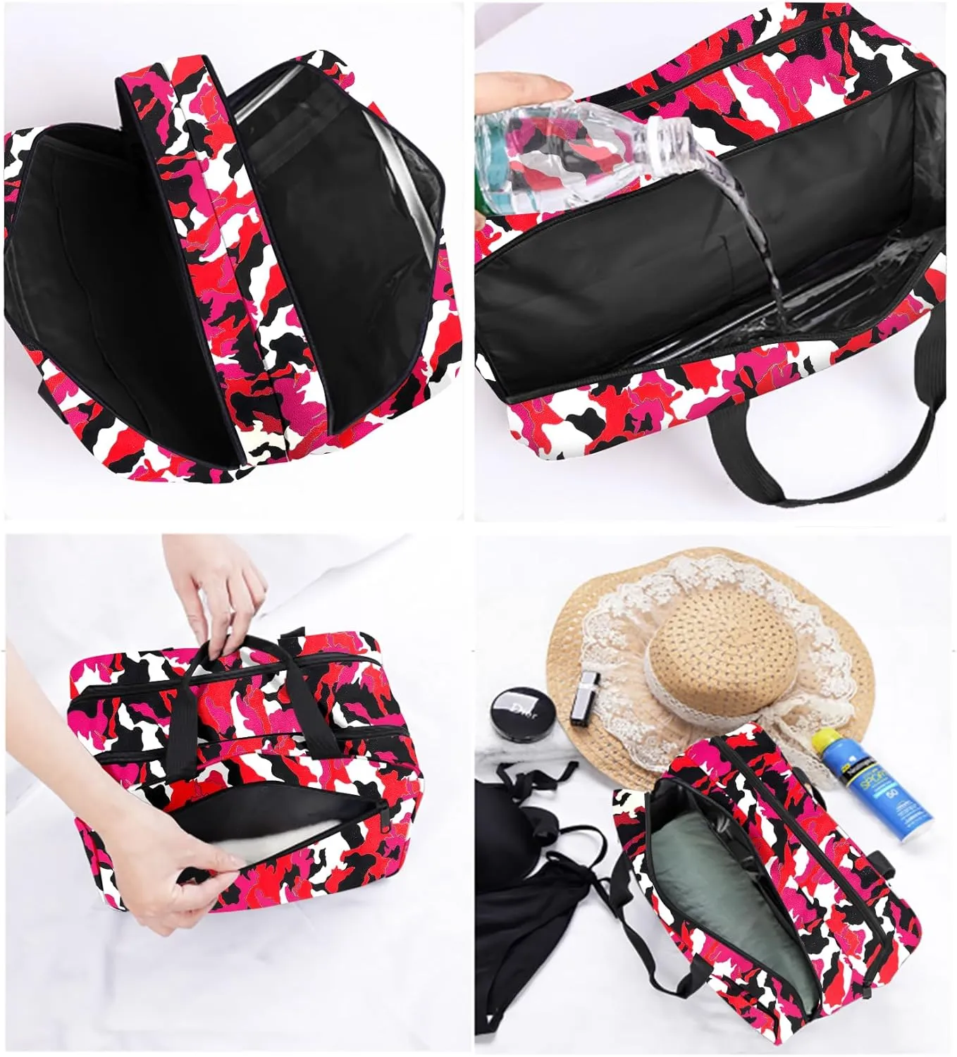 Wash Bags for Boys & Girls,Lightweight Carry-On Size,Toiletry Bag for Traveling,Small Tote Bags,Sport Toiletry Bag, (051hong)