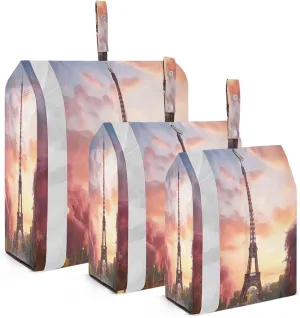 Watercolor Eiffel Tower Paris Compression Packing Cubes Large Travel Packing Cubes Luggage Organizers for Suitcases Travel Bag for Women Travel Accessories