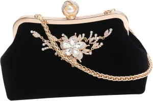 Women Evening Handbag with Rhinestones Elegant Clutch Purse for Weddings and Banquets Versatile Crossbody and Shoulder Bag Chic Design for Special Occasions