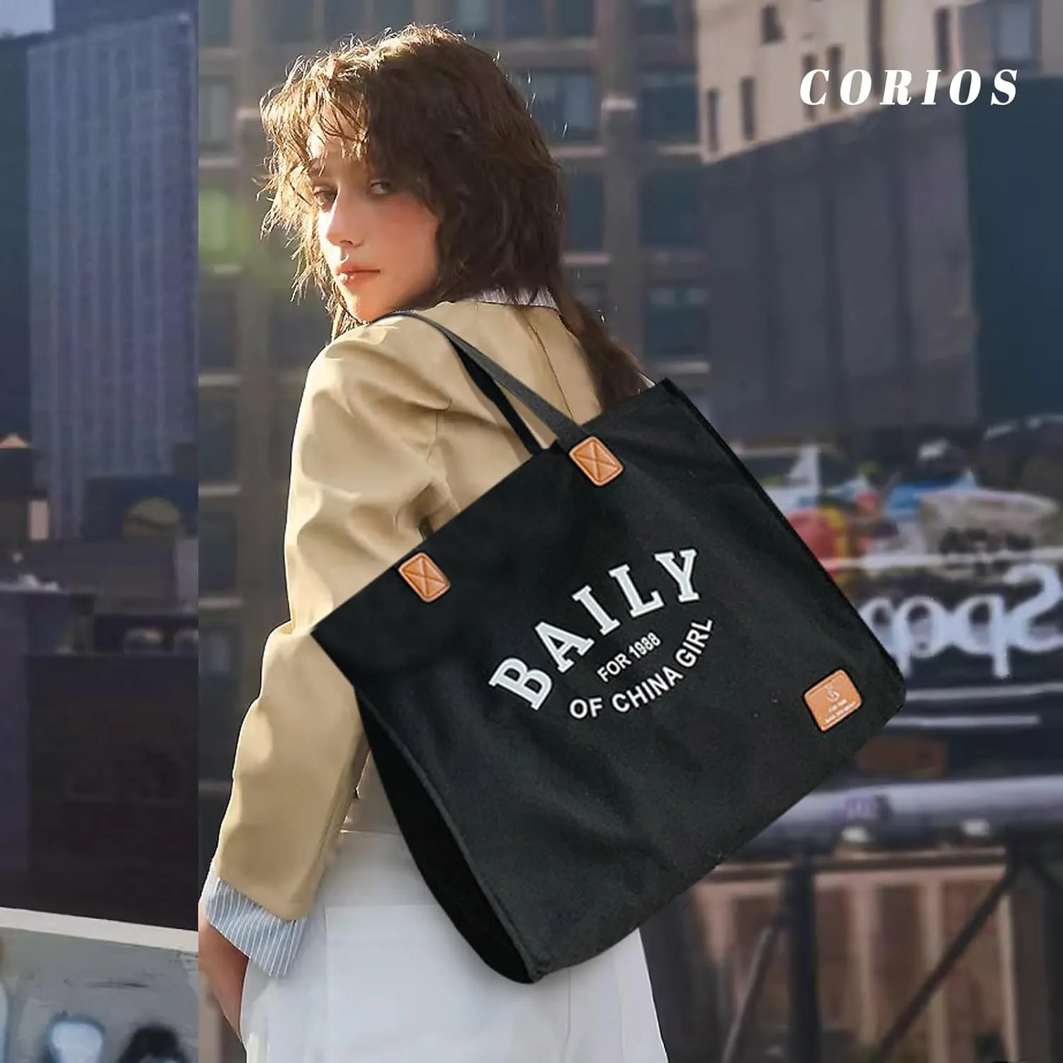 Women Handbag Canvas Shoulder Bag Multi-Pockets Top Handle Bag Chic Bag Casual Hobo Bag Large Capacity Tote Bag