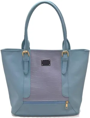 Women Shoulder Bags Crocodile Pattern Bucket Bag Contrasting Colors Tote Bag Large Capacity Handbag