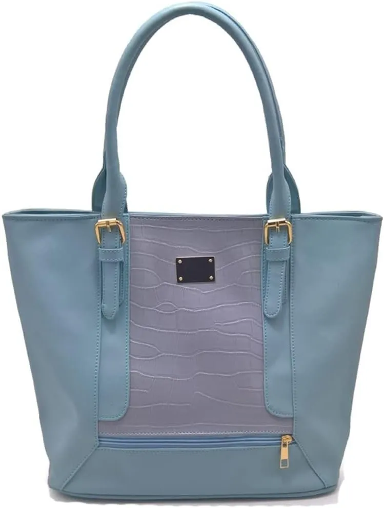 Women Shoulder Bags Crocodile Pattern Bucket Bag Contrasting Colors Tote Bag Large Capacity Handbag