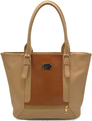 Women Shoulder Bags Crocodile Pattern Bucket Bag Contrasting Colors Tote Bag Large Capacity Handbag