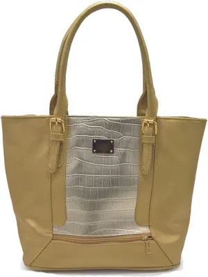Women Shoulder Bags Crocodile Pattern Bucket Bag Contrasting Colors Tote Bag Large Capacity Handbag