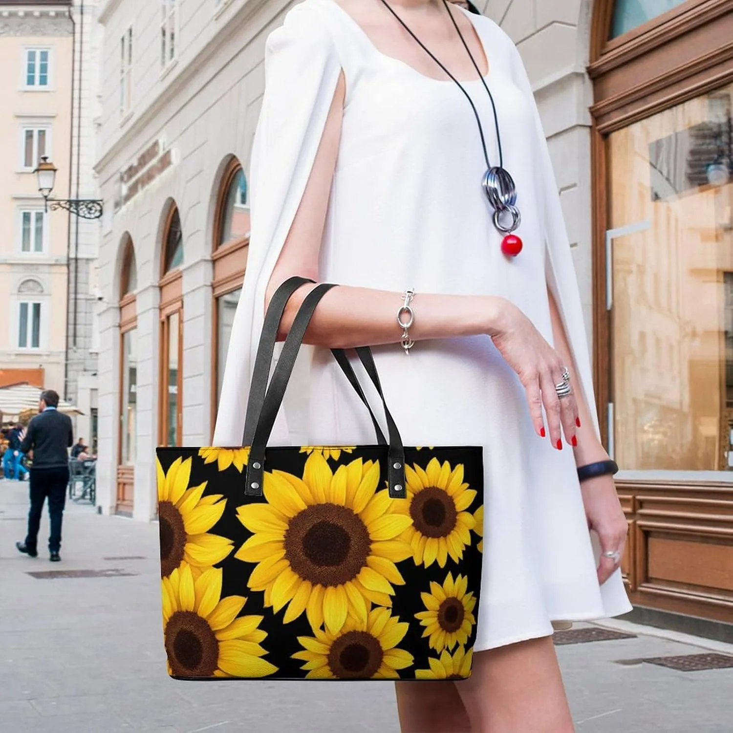 Women's Elegant Leather Shoulder Bag Casual Chic Handbag For Daily Use