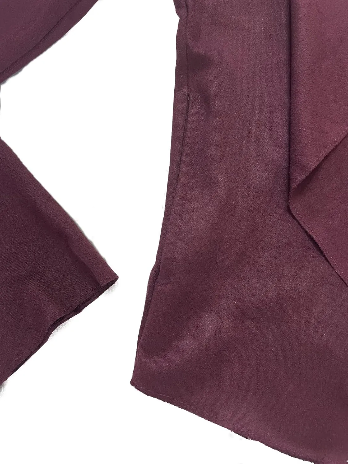 Women's Long Sleeve Cardigan, Faux Suede, Chic Look, Drape Front