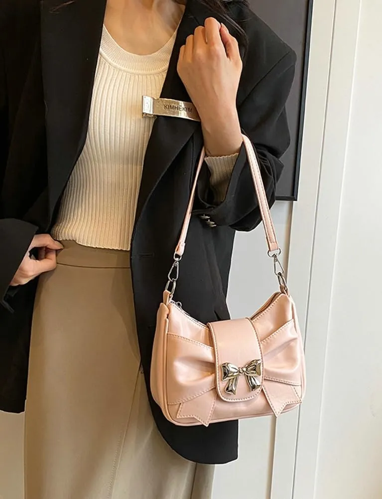 Women's Trendy Shoulder Bag Cute Bow Y4k Tote Handbag Purse Casual Hobo Bags Crossbody Bag