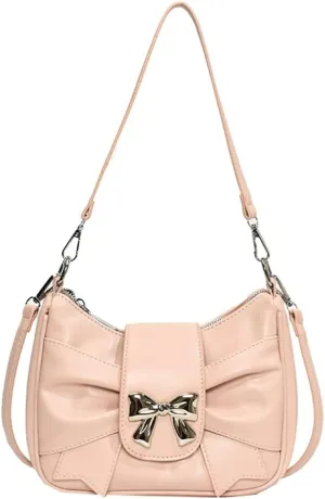 Women's Trendy Shoulder Bag Cute Bow Y4k Tote Handbag Purse Casual Hobo Bags Crossbody Bag